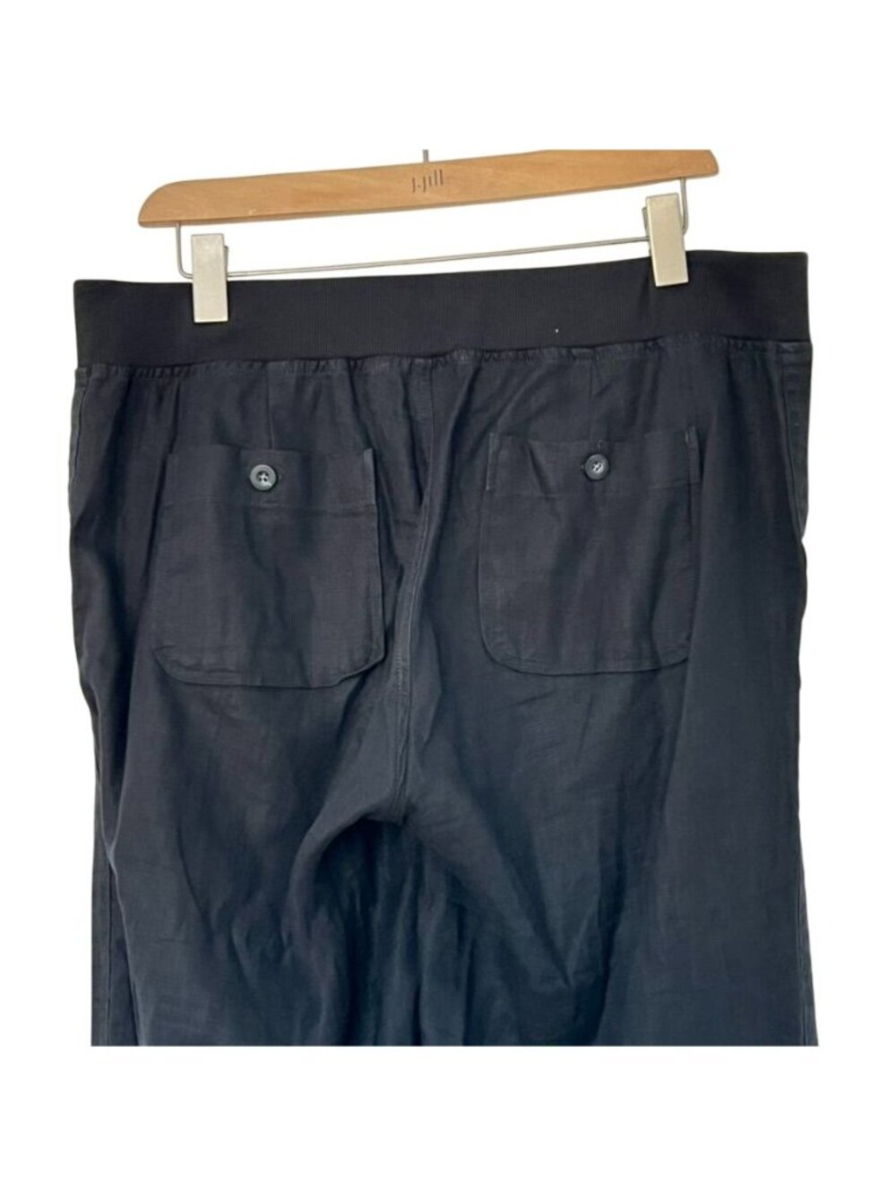 Athleta Womens Sz 12 Linen Wide Leg Pull-On Pants Drawstring Coastal Summer - Picture 6 of 16